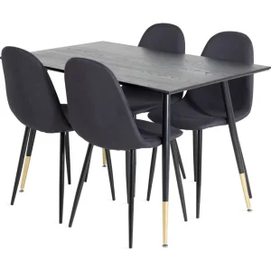 Populär Venture Home Balisa Matgrupp 120 cm inkl 4 Ypas Stolar Svart - Möbler