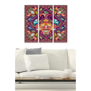 Beställ idag Canvastavla Colorful 3-pack Flerfärgad - Inredning & dekor
