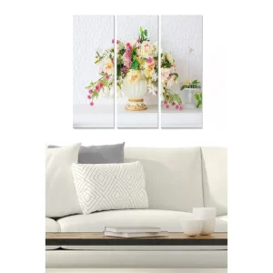 Canvastavla Floral 3-pack Flerfärgad - Inredning & dekor Säker betalning