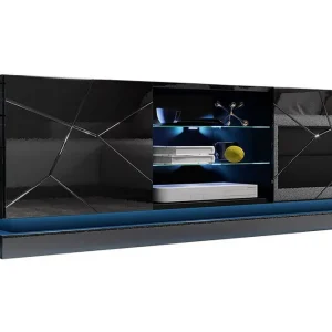 Erbjudandepris Qiu Tv-bänk 160 cm Svart - Möbler