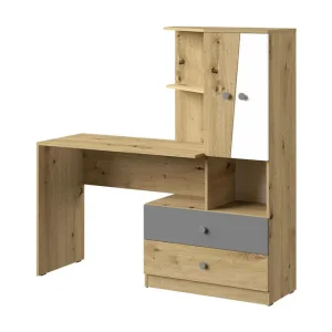 Rabatter Nero Skrivbord 150 cm Natur/Vit/Grå - Möbler