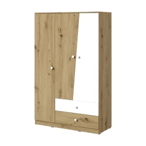 Nero Garderob 120 cm Natur/Vit - Förvaring Extra rabatt