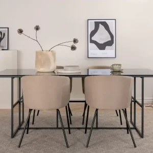 Venture Home Leif matbord med 4st Berit matstol - Möbler Begränsad tid