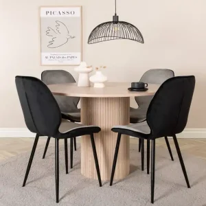 Begränsat erbjudande Venture Home Bianca runt matbord med 4st Emma matstol - Möbler