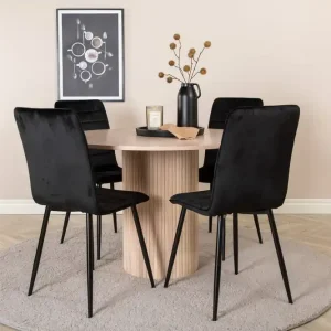 Beställ nu Venture Home Bianca runt matbord med 4st Windu Lyx matstol - Möbler