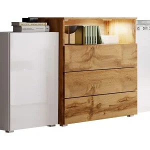 Rabatter Urbanie Byrå 39x150 cm LED Vit/Natur - Förvaring