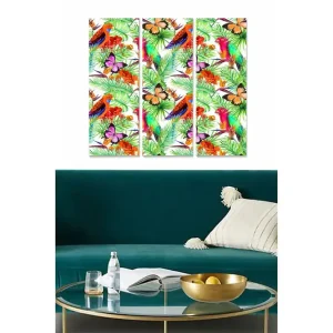 Canvastavla Floral 3-pack Flerfärgad - Inredning & dekor Nyhet