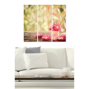 Billigare Canvastavla Floral 3-pack Flerfärgad - Inredning & dekor
