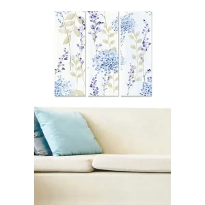 Snabb frakt Canvastavla Floral 3-pack Flerfärgad - Inredning & dekor