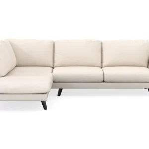 Scandi Days Trend Lyx 4-sits Vänstervänd L-formad Schäslongsoffa i Manchester Beige - Möbler Outlet