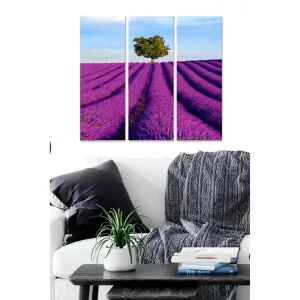 Canvastavla Floral 3-pack Flerfärgad - Inredning & dekor Expressleverans