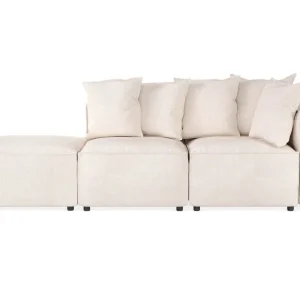 Säker betalning Andrarum Cubo 3-sits Djup Modulsoffa + Fotpall i Tyg Beige - Möbler