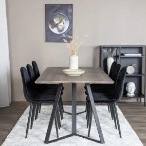 Venture Home Malvina Matgrupp 180 cm + 6 st Ypas Matstolar - Möbler Rea