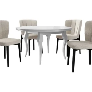 Matgrupp Beige/Vit/Svart - Möbler Begränsad tid