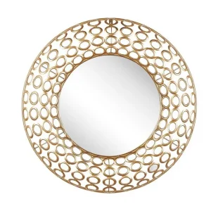 Spegel 80 cm guld BOURDON - Inredning & dekor Outlet