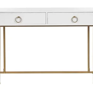 Säker betalning Konsolbord/skrivbord vit/guld WESTPORT - Möbler