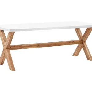 Trädgårdsbord 200 x 100 cm vit OLBIA - Utemöbler Endast idag