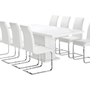 Utförsäljning Concept 55 Ratliff Matgrupp 180 cm + 8 Sorado Stol Vit/Krom - Möbler