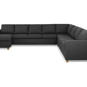 Nyhet Basic Home Crazy 7-sits Vändbar U-formad XX-Large Hörnsoffa med divan i Tyg Mörkgrå / Antracit - Möbler