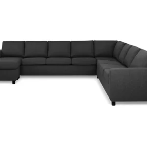 Basic Home Crazy 7-sits Vändbar U-formad XX-Large Hörnsoffa med divan i Tyg Mörkgrå / Antracit - Möbler Fynd