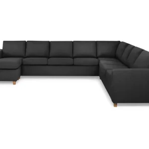 Basic Home Crazy 7-sits Vändbar U-formad XX-Large Hörnsoffa med divan i Tyg Mörkgrå / Antracit - Möbler Erbjudande