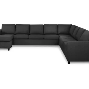 Basic Home Crazy 7-sits Vändbar U-formad XX-Large Hörnsoffa med divan i Tyg Mörkgrå / Antracit - Möbler Billigare