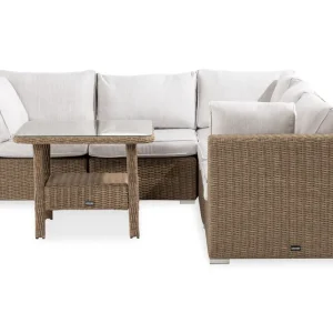 deNoord Marcus 6-sits Loungegrupp Mörkbeige / Vita dynor - Utemöbler & utemiljö Beställ idag