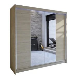 Garderob Talin 180x58x215 cm Beige|Grå - Förvaring Säker betalning