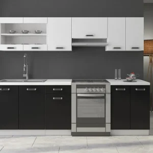 Rea Concept 55 Köksmöbelset Omega Vit|Svart - Förvaring
