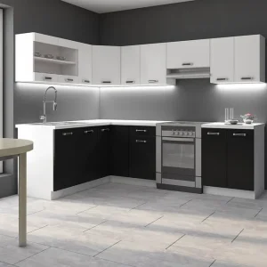 Concept 55 Köksmöbelset Omega Vit|Svart - Förvaring Sänkt pris