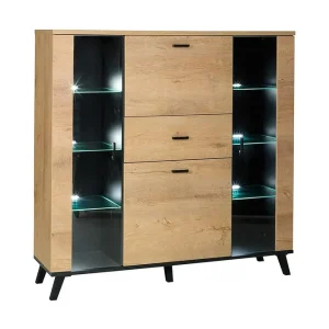 Populärt val John Skänk 131x40x131 cm Beige/Svart/Brun - Förvaring