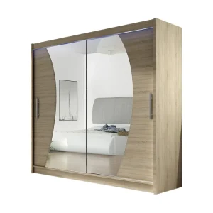 Fri frakt Scandinavian Choice Garderob London 180x57x215 cm Beige|Vit - Förvaring