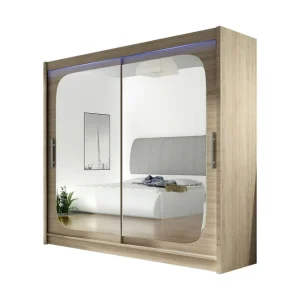Sänkt pris Scandinavian Choice Garderob London 180x57x215 cm Beige|Vit - Förvaring