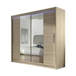 Endast denna vecka Scandinavian Choice Garderob London 180x57x215 cm Beige|Vit - Förvaring
