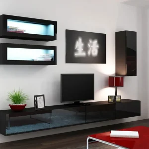Vasil TV-möbelset 280x40x180 cm Vit - Möbler Endast idag