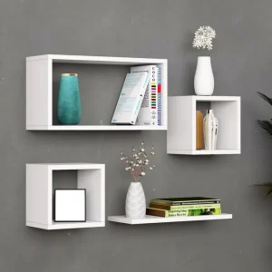 Snabb leverans Havzan Vägghylla 44x15 cm 4 Hyllor - Förvaring