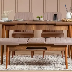 Valsot Förlängningsbar Matgrupp 129 cm - Möbler Populärt val