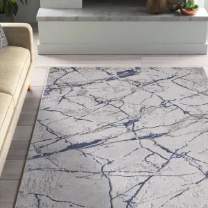 Masahiko Bomullsmatta 100x300 cm Rektangulär Blå - Textil & mattor Extra rabatt