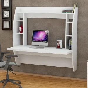 Ambalaj Väggskrivbord 120 cm med Förvaring Hyllor - Möbler Extra rabatt