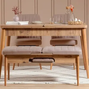 Valsot Förlängningsbar Matgrupp 129 cm - Möbler Begränsat erbjudande