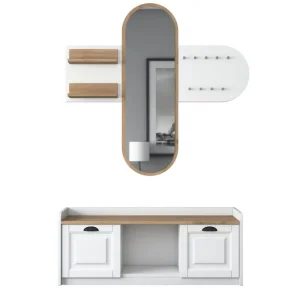 Ronnric Hallmöbelset Vit/Brun Hanah Home - Möbler Premium