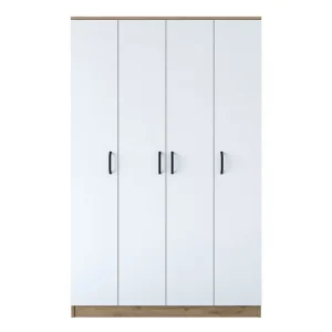 Rabatt Jaioni Garderob 120x190,8 cm Brun/Vit Hanah Home - Förvaring