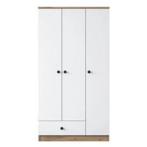 Jain Garderob 90x170 cm Brun/Vit Hanah Home - Förvaring Beställ idag