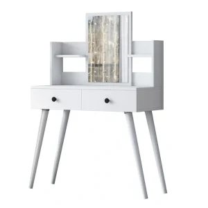 Junji Sminkbord 89,8x111,8 cm Vit Hanah Home - Möbler Lågt pris