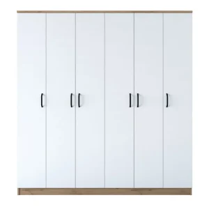 Jaidul Garderob 180x190,8 cm Brun/Vit Hanah Home - Förvaring Populär