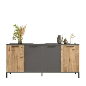 Begränsat erbjudande Jagmal Konsollbord 160x71,8 cm Antracit/Brun Hanah Home - Möbler