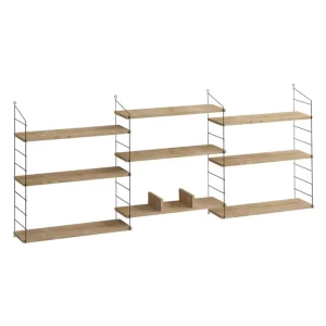 Erbjudande Laba Bokhylla 85x20 cm Brun Hanah Home - Förvaring