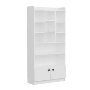 Snabb leverans Kashiwa Bokhylla 90x30 cm Vit Hanah Home - Förvaring