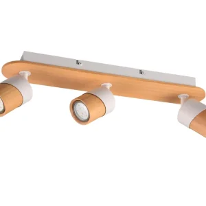 Begränsat antal Trio Lighting Aruni Spotlight 3L GU10 trä/mattvit Trä/Matt vit - Belysning