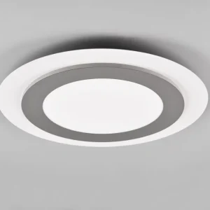 Trio Lighting Morgan LED Plafond 45 cm vit/ borstad stål Borstad stål - Belysning Kundfavorit
